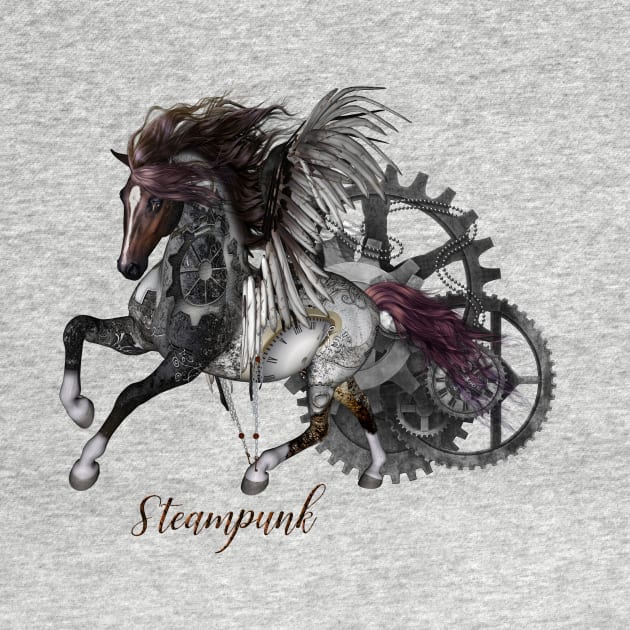 Wonderful steampunk horse with wings by Nicky2342